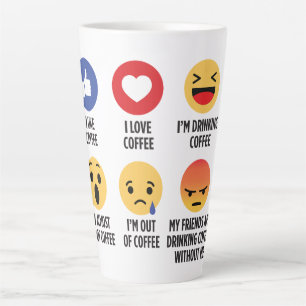 Kaffee Emojis Milchtasse