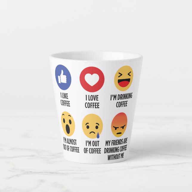 Kaffee Emojis Milchtasse (Vorderseite)
