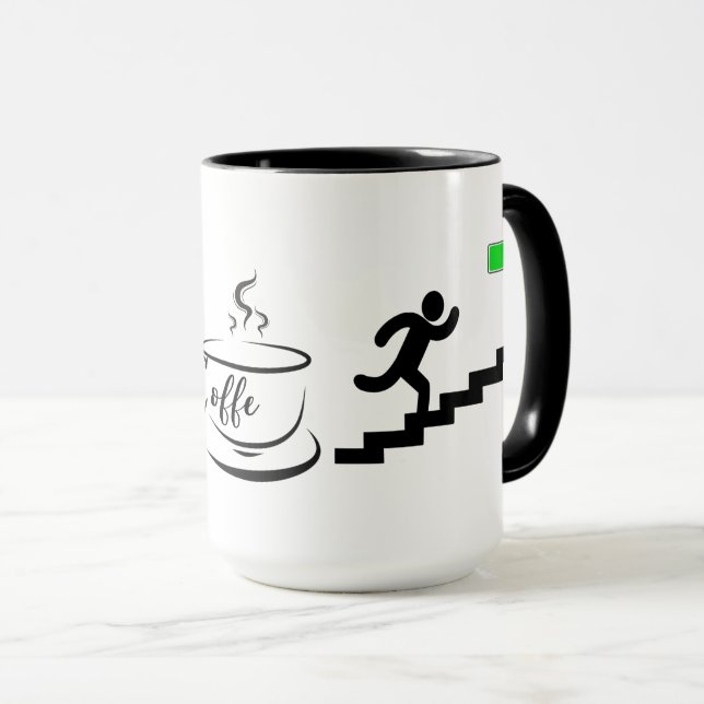 Kaffee-Energie-Batteriestand-Design Tasse (VorderseiteRechts)