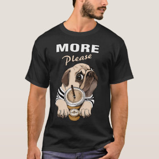 Kaffee-Enthusiast Mops lustig T-Shirt