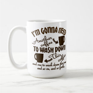 Kaffee-Ergebenheits-komische Koffein-Typografie Tasse