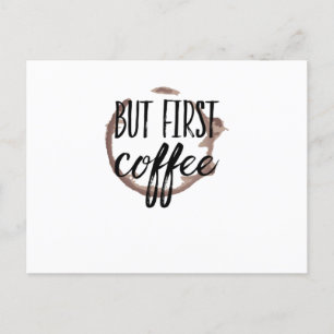 Kaffee ermüdetes Koffein morgens aufstehen Postkarte