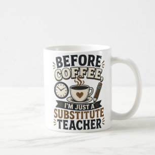 Kaffee-Ersatzlehrer Lustiger Kaffeebecher Kaffeetasse