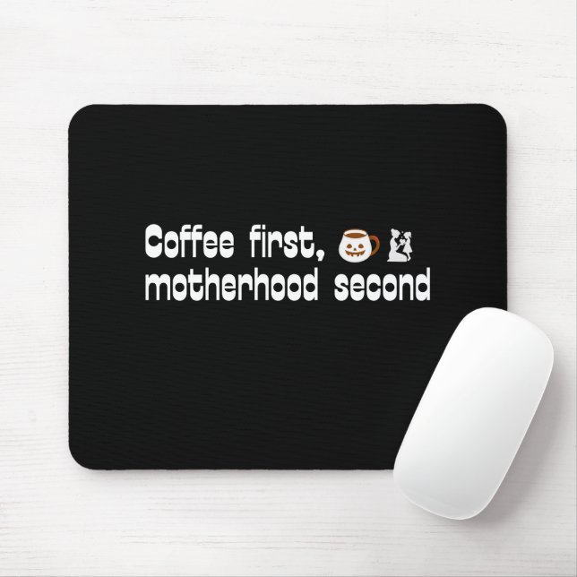 Kaffee Erste Mutterschaft Zweite - Fette Typografi Mousepad (Mit Mouse)