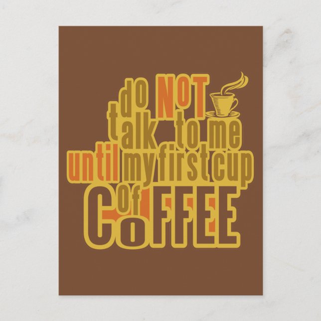 KAFFEE ERSTE Postkarte (Vorderseite)