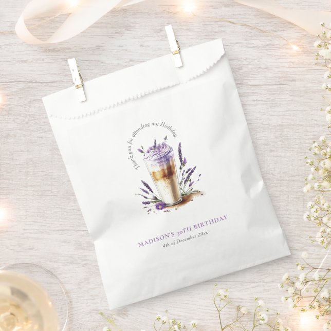 Kaffee Erwachsene Geburtstag Personalisiert Geschenktütchen (Ausgeschnitten)
