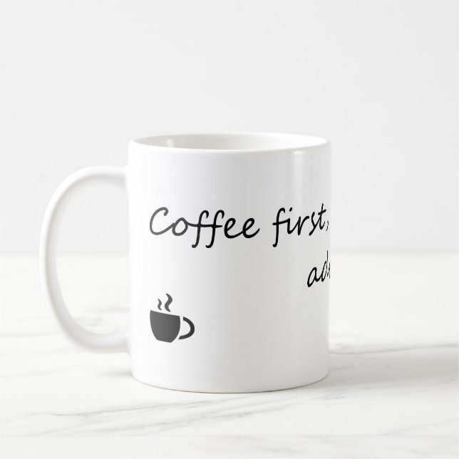 Kaffee Erwachsener Zweiter - Funny Coffee Zitat Kaffeetasse (Links)