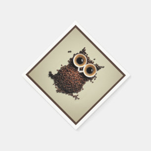 Kaffee-Eule Serviette