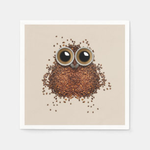 Kaffee-Eulenpapierservietten Serviette