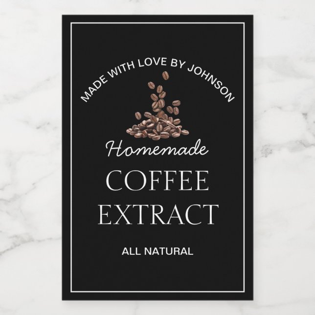 Kaffee-Extraktionssiegel Weinetikett (Einzelnes Label)