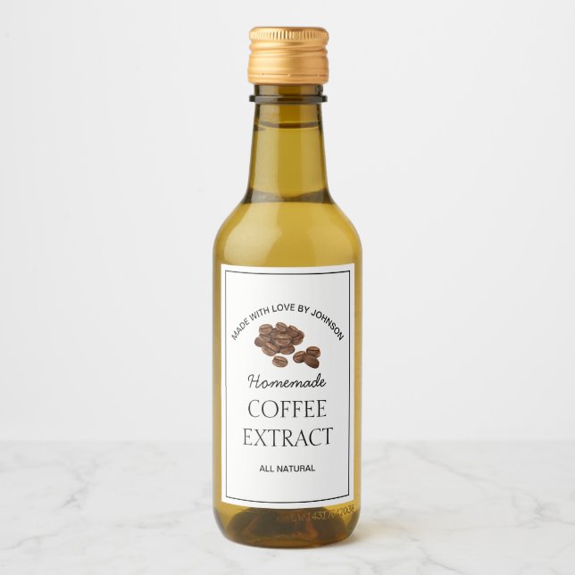 Kaffee-Extraktionssiegel Weinetikett (Vorderseite)