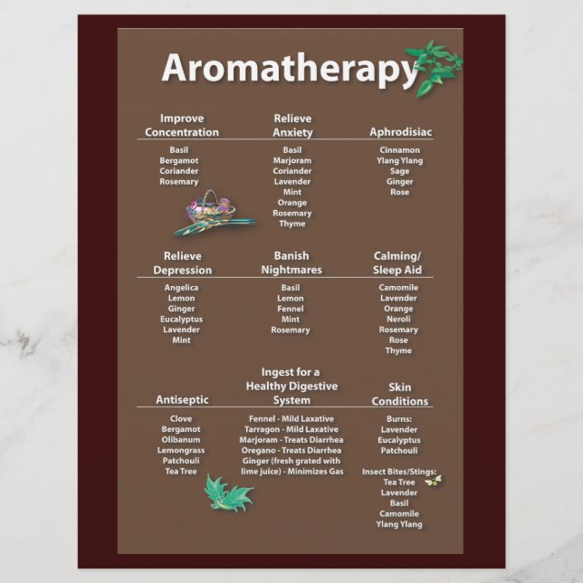 Kaffee farbiger Aromatherapy-Diagramm-Flyer Flyer (Vorne)