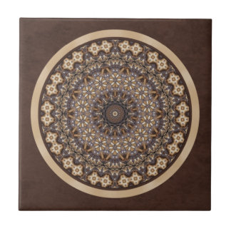 Kaffee färbt abstrakten Mandala Fliese