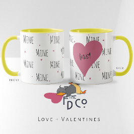 Kaffee Fiend Teetotaler "Mine" Herz Liebe Tasse