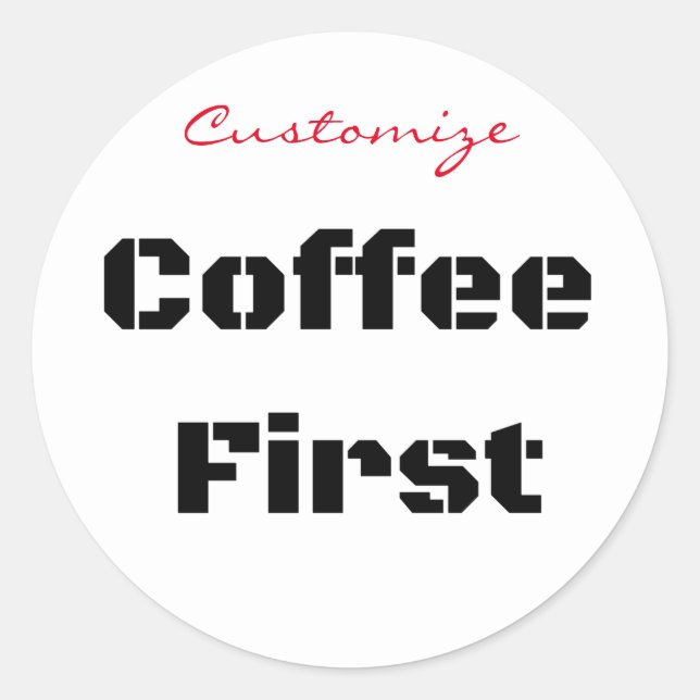 Kaffee First Thunder_Cove Runder Aufkleber (Vorderseite)