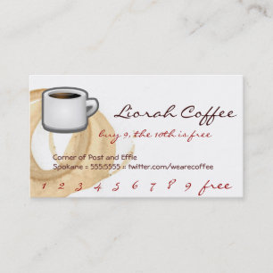Kaffee-Fleck-Logo-Getränk-Durchschlag Liorah Treuekarte