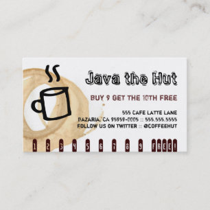Kaffee-Fleck-Logo-Getränk-Lochkarte Treuekarte