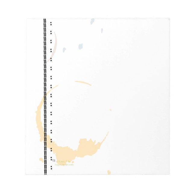 Kaffee Fleck Typeart Grunge Muster Notizblock (Vorderseite)