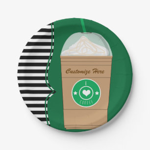 Kaffee Frap Modern Chic Süße Geburtstagsfeier Pappteller