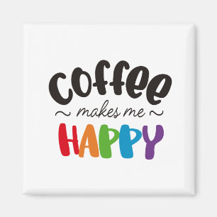 Kaffee freut mich magnet