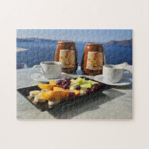 Kaffee, Frühstück und ein Puzzle mit Aussicht