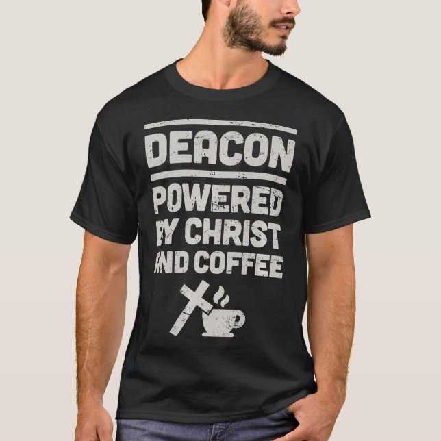 Kaffee Funny Christlich Church Deacon Premium T-Shirt (Vorderseite)