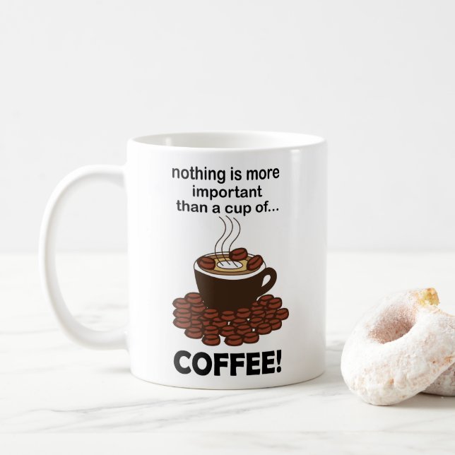 Kaffee Funny Kaffee Lover Kaffee Kaffee Kaffee Kaffeetasse (Mit Donut)