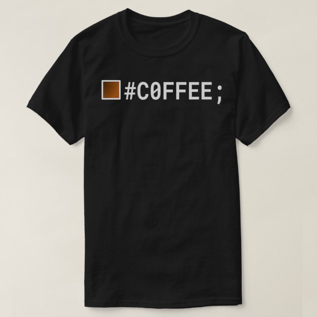 Kaffee für App-CSS-Programmierer und Internet-Seit T-Shirt (Design vorne)