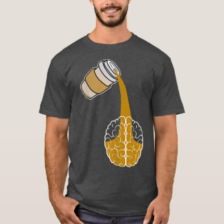 Kaffee für den braunen, sonnigen Kaffee, der lange T-Shirt