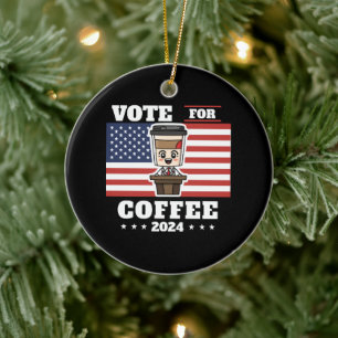 Kaffee für den Präsidenten, wähle Kaffee Keramik Ornament