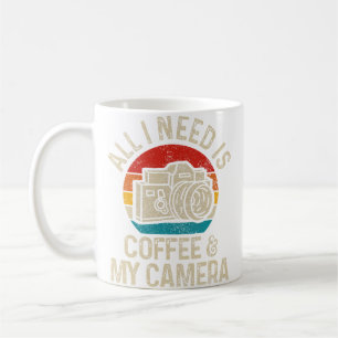 Kaffee für Fotografen Kamera Lustig Vintage Fotog Kaffeetasse