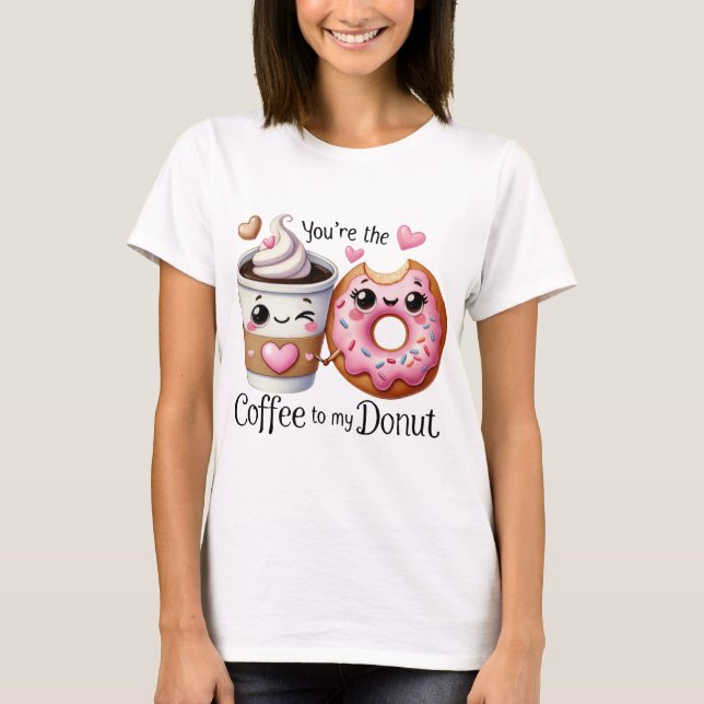 Kaffee für mein Donut-T-Shirt T-Shirt (Vorderseite)