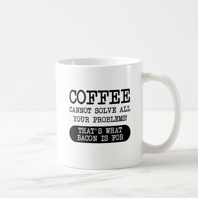 Kaffee gegen Speck Lustiger Becher Kaffeetasse (Rechts)