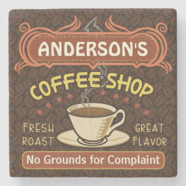 Kaffee-Geschäft mit der Tasse schaffen Ihr eigenes Steinuntersetzer