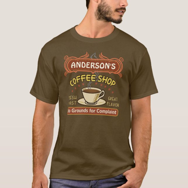 Kaffee-Geschäft mit der Tasse schaffen Ihr eigenes T-Shirt (Vorderseite)