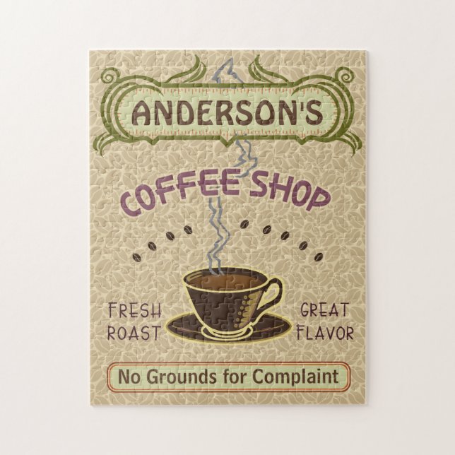 Kaffee-Geschäfts-Schale schaffen Ihr eigenes Puzzle (Vertikal)