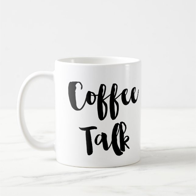 Kaffee-Gesprächs-Kaffee oder Tee-Tasse Kaffeetasse (Links)