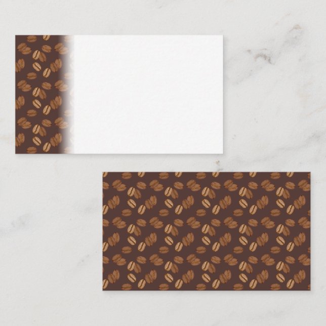 Kaffee Getreide Beans Dark Roast Brown Koffein Platzkarte (Vorne/Hinten)