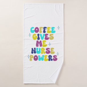 Kaffee gibt mir die Power Badehandtuch