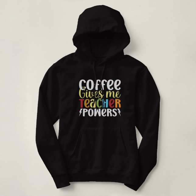 Kaffee gibt mir Power Hoodie (Design vorne)