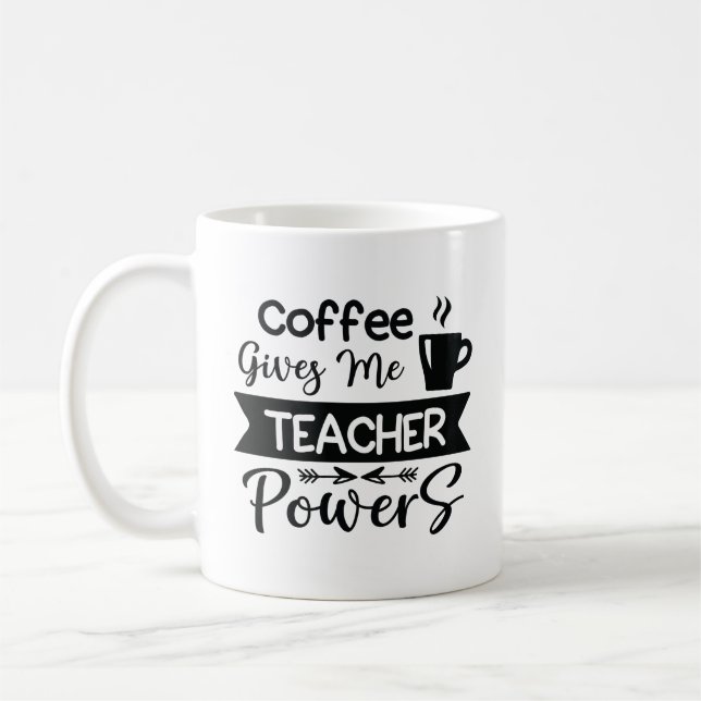 Kaffee gibt mir Power Kaffeetasse (Links)