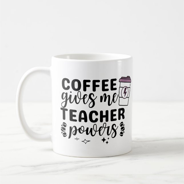 Kaffee gibt mir Power Kaffeetasse (Links)