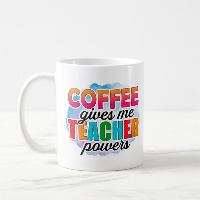 Kaffee gibt mir Power Kaffeetasse (Links)