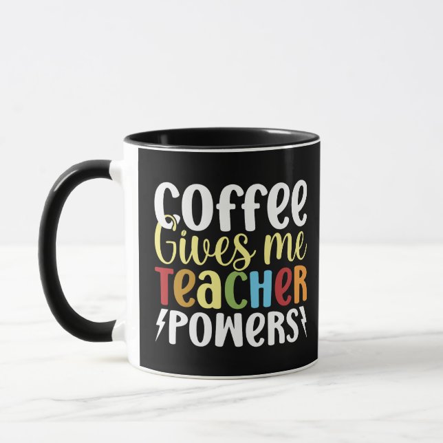 Kaffee gibt mir Power Tasse (Links)