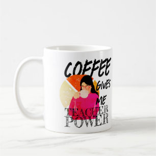 Kaffee gibt mir Power   Vintag Funny Kaffeetasse