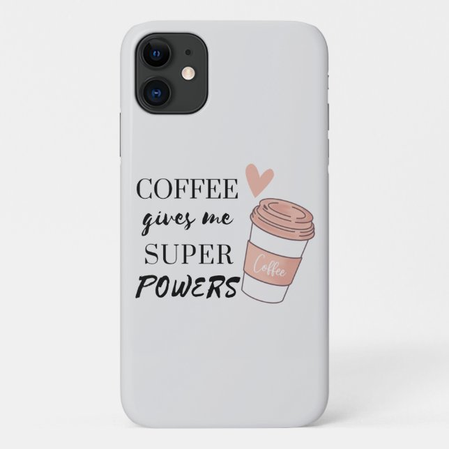Kaffee gibt mir super Power Case-Mate iPhone Hülle (Rückseite)
