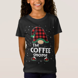 Kaffee Gnome Buffalo Kariert Matching Weihnachten T-Shirt