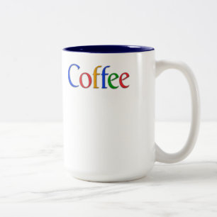 Kaffee - Google-Schriftart Zweifarbige Tasse