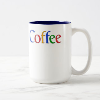 Kaffee-"Google"-Tasse Zweifarbige Tasse