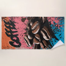 Kaffee-Graffiti-Pop-Art-Bohnen